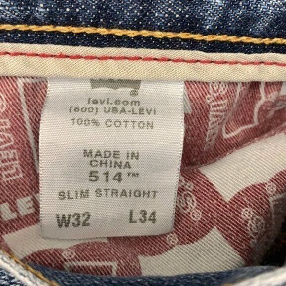 Levi’s Men Slim Fit Straight Leg Blue Jeans Size 32 W /34L - Picture 7 of 11